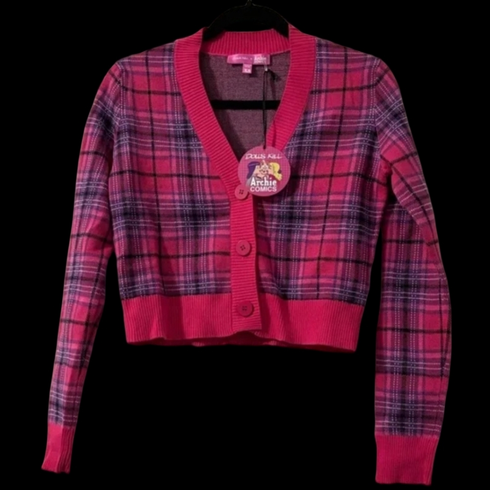 Dolls Kill X Archie Comics Prep School Sweetheart Knit Cardigan